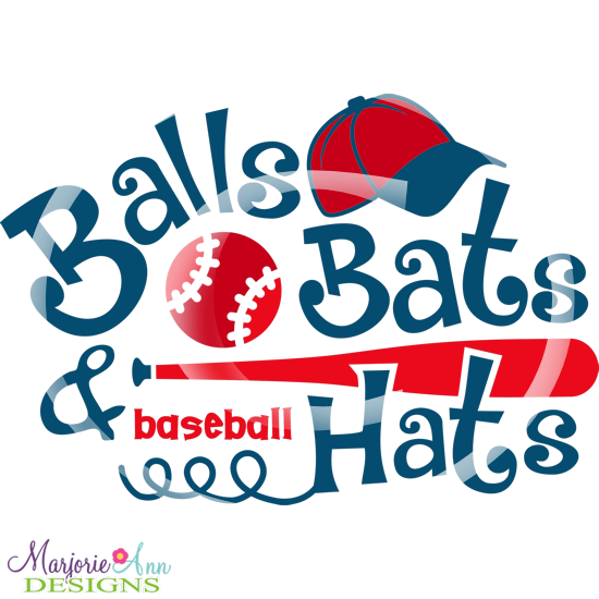 Balls Bats & Baseball Hats SVG - Click Image to Close